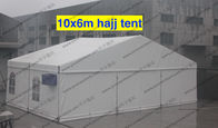 PVC Canvas White Commercial Storage Tents 10 x 6m Transparent Church Windows AC System